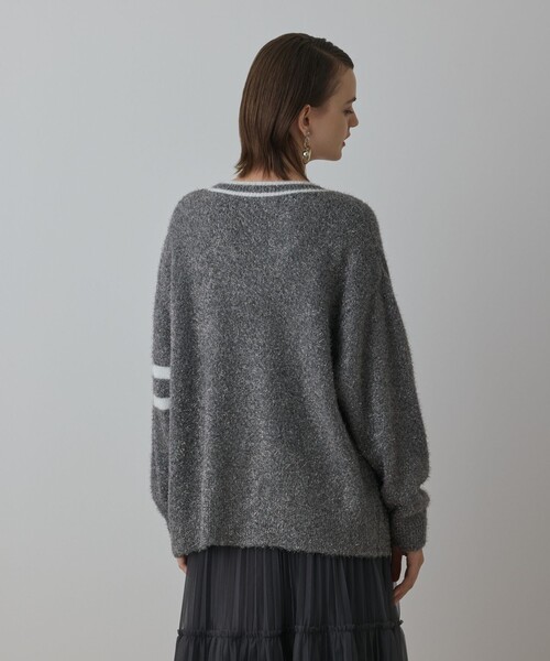 Diagram（ダイアグラム）の「グリッターニットカーディガン（カーディガン/ボレロ・レディース・グレー/ホワイト/ベージュ・36）」の18枚目の写真