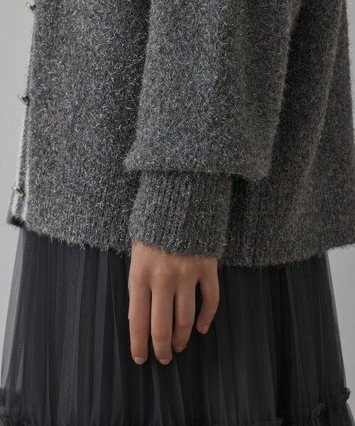 Diagram（ダイアグラム）の「グリッターニットカーディガン（カーディガン/ボレロ・レディース・グレー/ホワイト/ベージュ・36）」の20枚目の写真