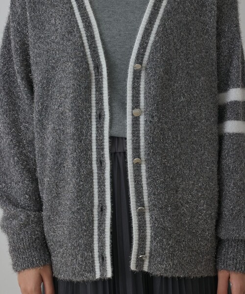 Diagram（ダイアグラム）の「グリッターニットカーディガン（カーディガン/ボレロ・レディース・グレー/ホワイト/ベージュ・36）」の21枚目の写真