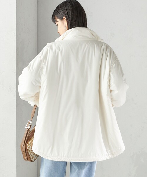 SHIPS（シップス）の「〈手洗い可能〉IMBOTEX 中綿 ミディ ジャケット（その他アウター・レディース・ダークグレー/オフホワイト・ONE SIZE）」の11枚目の写真