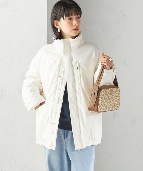 お値下げ★新品未使用★アドミラル⭐︎レディースＭ　ウインドジャケット　ホワイト 手洗い可能〉IMBOTEX 中綿 ミディ ジャケット（その他アウター