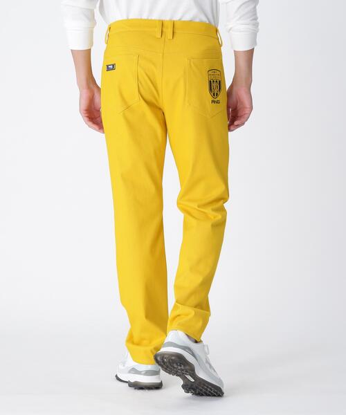 【イエロー】全方向ストレッチTCツイル5ポケットストレートパンツ <NATIVE> (MENS) PING APPAREL】全方向ストレッチTCツイル5ポケットストレートパンツ