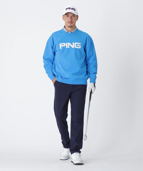 【イエロー】全方向ストレッチTCツイル5ポケットストレートパンツ <NATIVE> (MENS) PING（ピン） パンツ 「PING APPAREL」全方向ストレッチTCツイル5
