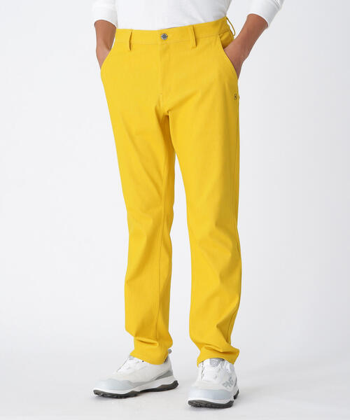 【イエロー】全方向ストレッチTCツイル5ポケットストレートパンツ <NATIVE> (MENS) PING（ピン） パンツ 「PING APPAREL」全方向ストレッチTCツイル5
