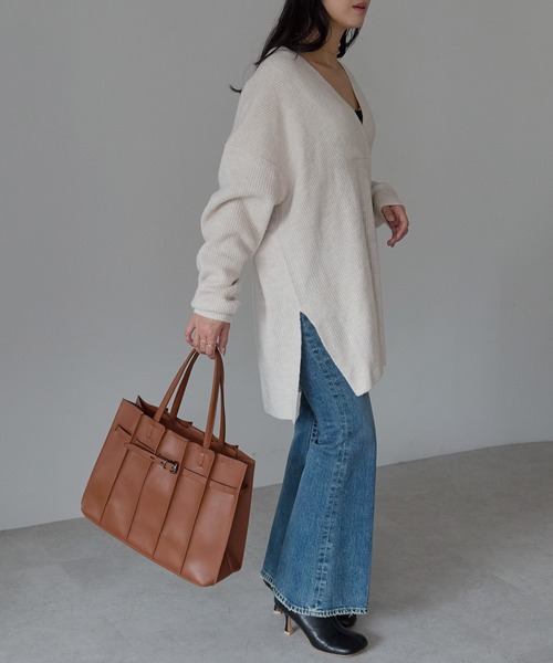 GUSCIO(グッシオ)の「【グッシオベーシック】プリーツトートバッグ A4 軽量(トートバッグ・レディース・ブラウン/シャンパン/ブラック/グレイッシュベージュ・FREE)」の15枚目の写真