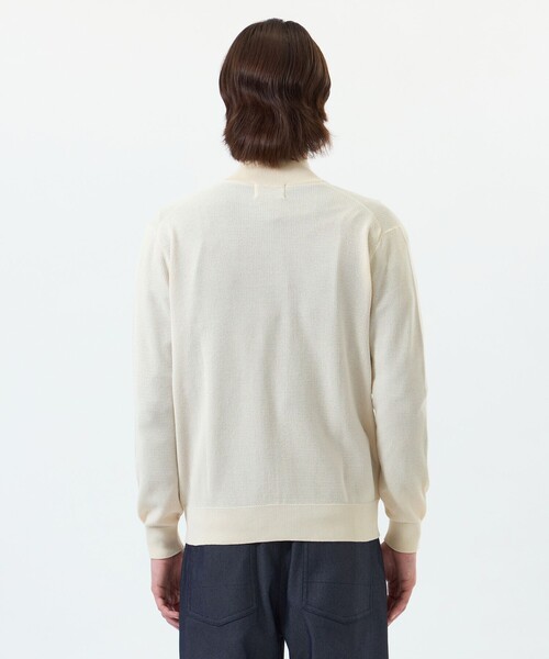 MACKINTOSH PHILOSOPHY(マッキントッシュ フィロソフィー)の「14G カノコ風ジャカード ドライバーズニット(カーディガン/ボレロ・メンズ・ダークネイビー/ライトベージュ・40/38)」の7枚目の写真