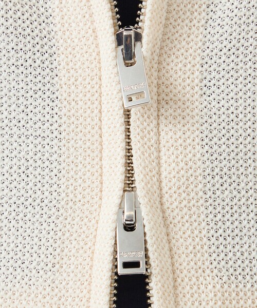 MACKINTOSH PHILOSOPHY(マッキントッシュ フィロソフィー)の「14G カノコ風ジャカード ドライバーズニット(カーディガン/ボレロ・メンズ・ダークネイビー/ライトベージュ・40/38)」の9枚目の写真