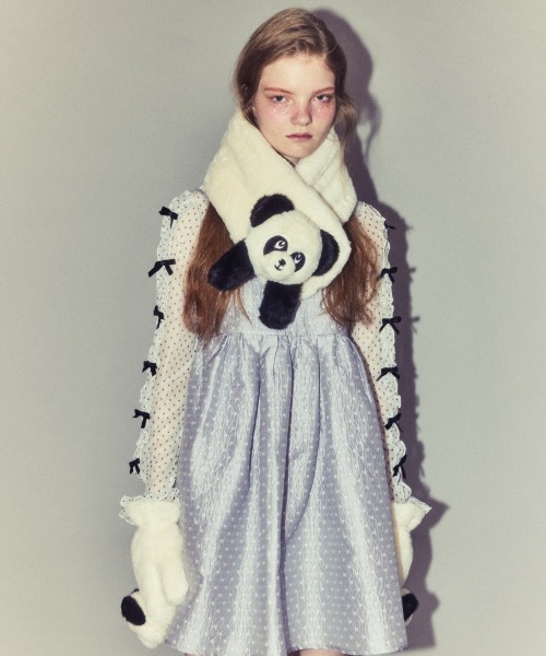 Candy Stripper（キャンディストリッパー）の「PEPE FUR マフラー（マフラー・レディース・アイボリー・FREE）」の6枚目の写真