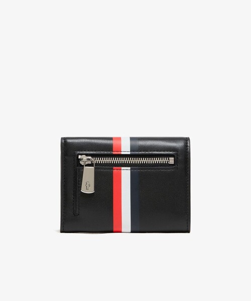 LACOSTE（ラコステ）の「トリコロールプリントレザー3つ折りウォレット（財布・メンズ・ブラック/ネイビー・FREE）」の4枚目の写真