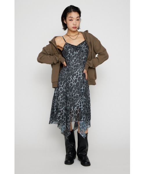 LAGUA GEM（ラグアジェム）の「RANDOM HEM LEO CAMI ワンピース（ワンピース・レディース・グレー/ブラウン・SMALL/MEDIUM）」の8枚目の写真