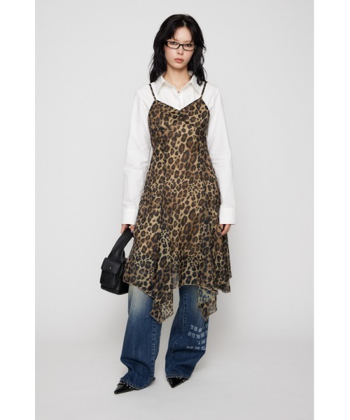 LAGUA GEM（ラグアジェム）の「RANDOM HEM LEO CAMI ワンピース（ワンピース・レディース・グレー/ブラウン・SMALL/MEDIUM）」の15枚目の写真