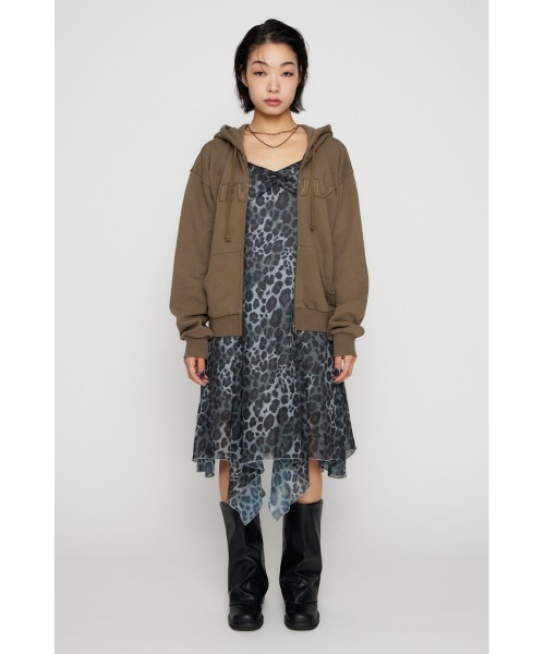 LAGUA GEM（ラグアジェム）の「RANDOM HEM LEO CAMI ワンピース（ワンピース・レディース・グレー/ブラウン・SMALL/MEDIUM）」の7枚目の写真