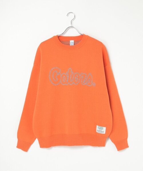 NO NEED(ノーニード)の「DISCUS ATHLETIC カレッジニット(ニット/セーター・メンズ・サックスブルー/グレー系その他/アイボリー/オレンジ・L)」の11枚目の写真