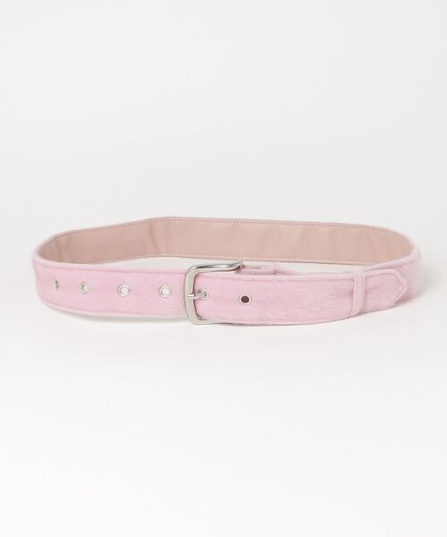 MAISON SPECIAL(メゾンスペシャル)の「Multi Fur Belt/マルチファーベルト(ベルト・レディース・グリーン/ピンク/マルチ/ブラック・FREE)」の3枚目の写真