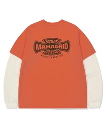 『mahagrid/マハグリッド』 CROSS LOGO THERMAL LS TEE/クロスロゴデザイン レイヤード長袖Tシャツ