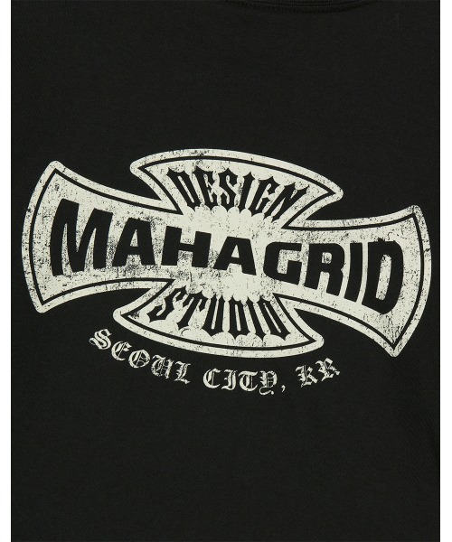 MAHAGRID(マハグリッド)の「『mahagrid/マハグリッド』 CROSS LOGO THERMAL LS TEE/クロスロゴデザイン レイヤード長袖Tシャツ(Tシャツ/カットソー・レディース・オレンジ/チャコールグレー・M/L)」の13枚目の写真