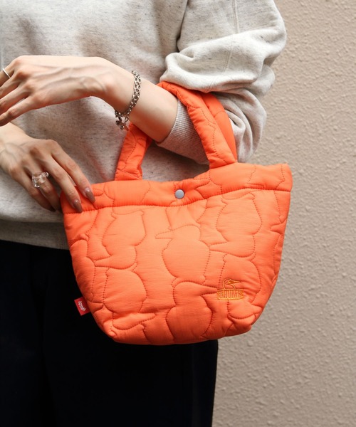 CHUMS(チャムス)の「CHUMS/チャムス ブービーステッチミニトートバッグ Booby Stitch Mini Tote Bag(バックパック/リュック・レディース・ブラック/オリーブ/オレンジ・FREE)」の3枚目の写真