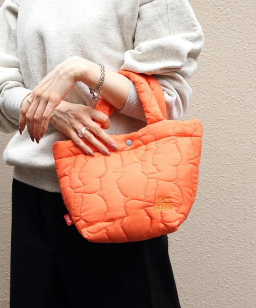 CHUMS(チャムス)の「CHUMS/チャムス ブービーステッチミニトートバッグ Booby Stitch Mini Tote Bag(バックパック/リュック・レディース・ブラック/オリーブ/オレンジ・FREE)」の9枚目の写真