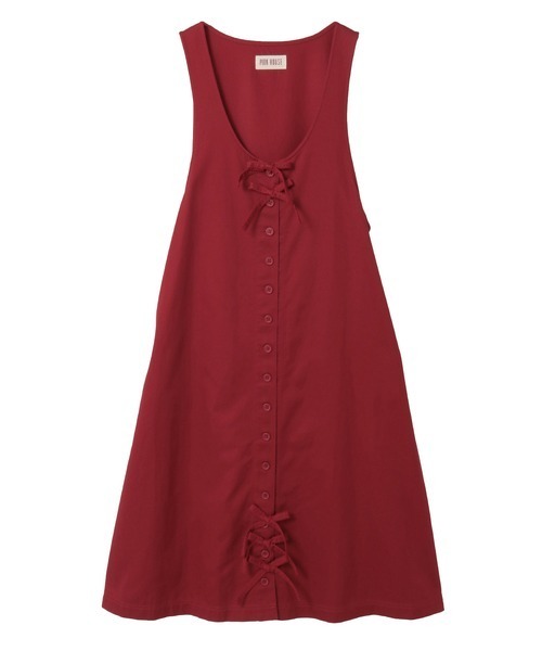 セール】リボンモチーフ付きジャンバースカート（ジャンパースカート