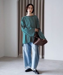 amini（アミニ）の「【2025 AW】ビックシルエットボータートップス（Tシャツ/カットソー）」