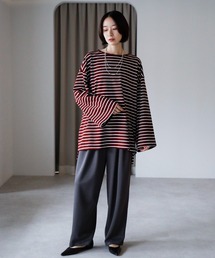 ビックシルエットボータートップス