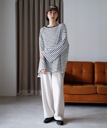 amini（アミニ）の「【2025 AW】ビックシルエットボータートップス（Tシャツ/カットソー）」