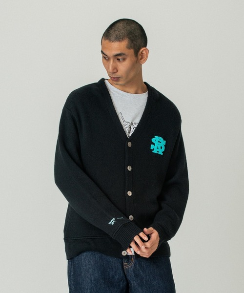Reebok(リーボック)の「REEBOK x SILAS KNIT CARDIGAN(ニット/セーター・メンズ・オフホワイト/ブラック・XL/L/M)」の1枚目の写真