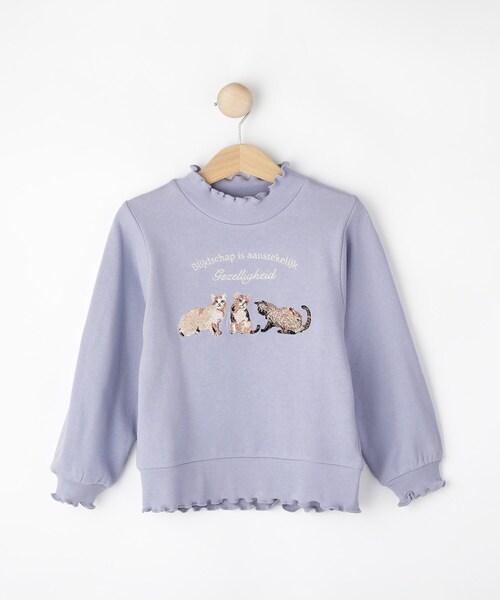 SHOO・LA・RUE（シューラルー）の「【100-150cm】モチーフ刺繍使いスウェット（スウェット・キッズ・サックスブルー/ピンク/オフホワイト/パープル・12/13/14/15 /10/11）」の5枚目の写真