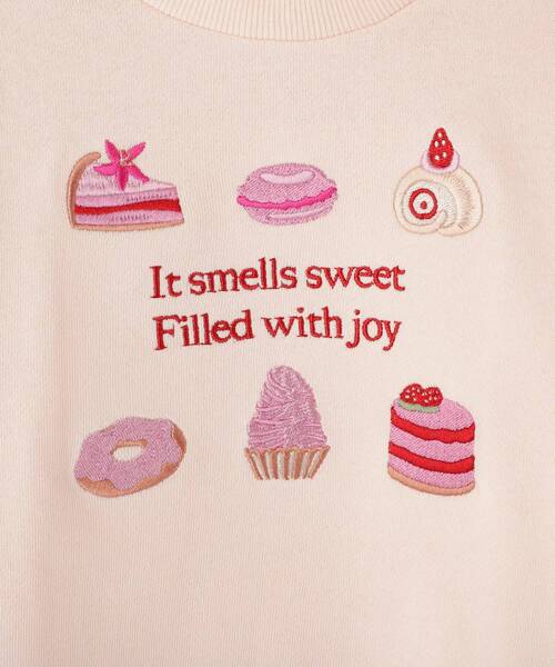 SHOO・LA・RUE（シューラルー）の「【100-150cm】モチーフ刺繍使いスウェット（スウェット・キッズ・サックスブルー/ピンク/オフホワイト/パープル・12/13/14/15 /10/11）」の15枚目の写真