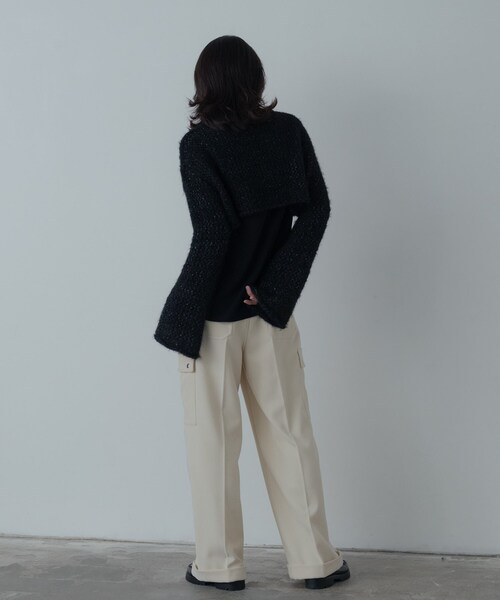 GALLEST(ギャレスト)の「クロップドメッシュニット(ニット/セーター・レディース・ブラック系8/ベージュ系8・38)」の12枚目の写真
