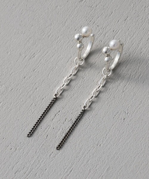 and cloud(アンドクラウド)の「Gradation Pearl Earring(イヤリング・レディース・シルバー系その他・FREE)」の3枚目の写真