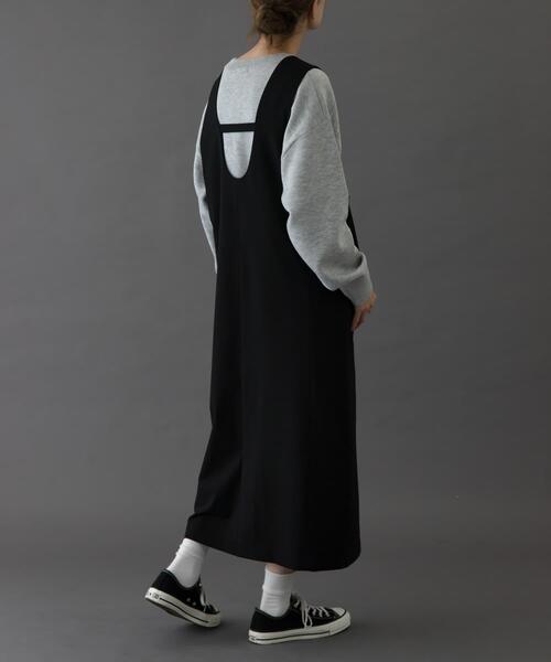 FORK&SPOON(フォークアンドスプーン)の「FORK&SPOON ウールライクジャンパースカート(ワンピース・レディース・ブラック/グレー系その他・1/2)」の22枚目の写真