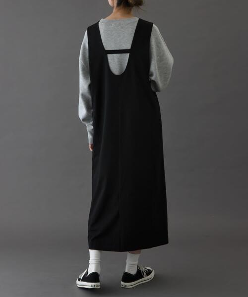 FORK&SPOON(フォークアンドスプーン)の「FORK&SPOON ウールライクジャンパースカート(ワンピース・レディース・ブラック/グレー系その他・1/2)」の13枚目の写真