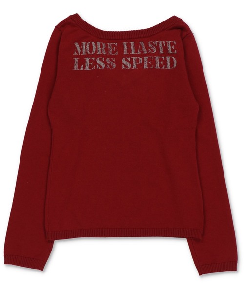 SPINNS(スピンズ)の「Vネックで色気盛れ★缶バッジ付きギャル復活ニット(ニット/セーター・レディース・ブラック/杢グレー/ボルドー/オフホワイト・ONESIZE)」の12枚目の写真