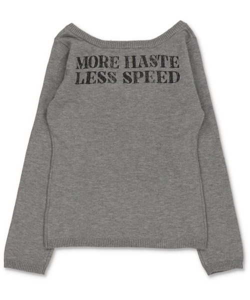 SPINNS(スピンズ)の「Vネックで色気盛れ★缶バッジ付きギャル復活ニット(ニット/セーター・レディース・ブラック/杢グレー/ボルドー/オフホワイト・ONESIZE)」の10枚目の写真