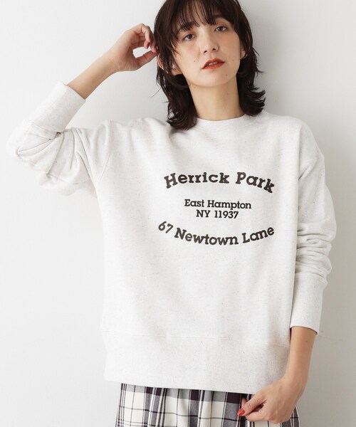 【ユニセックス/洗える】ネップ裏毛スウェットトレーナー