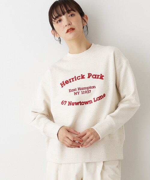 セール】【ユニセックス/洗える】ネップ裏毛スウェットトレーナー