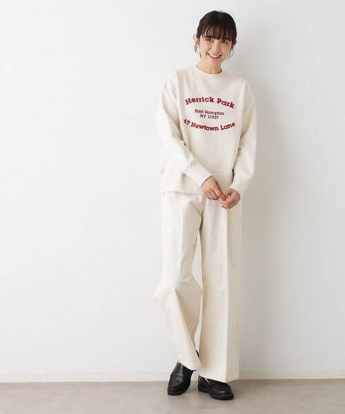 セール】【ユニセックス/洗える】ネップ裏毛スウェットトレーナー