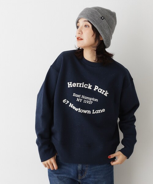 ユニセックス/洗える】ネップ裏毛スウェットトレーナー（スウェット