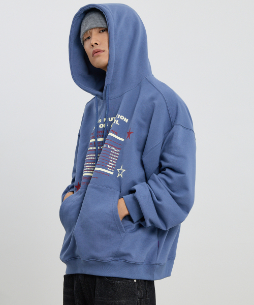 HOODHOOD(フッドフッド)の「Girl Stress Nutrition フードダストブルー(パーカー・レディース・その他・1/2)」の4枚目の写真