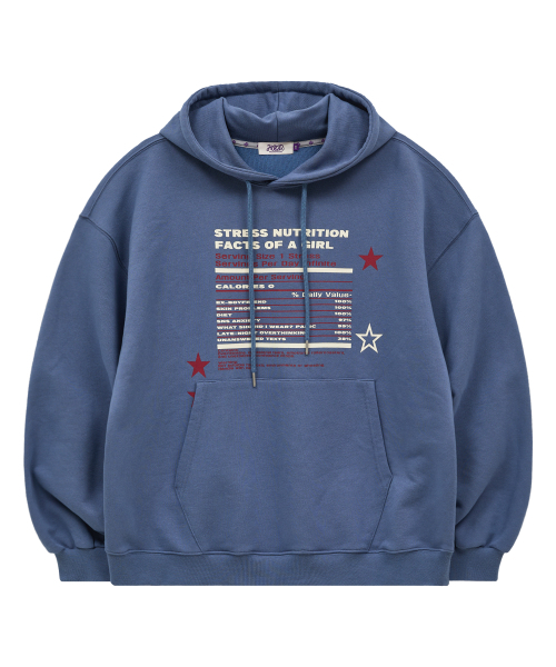 HOODHOOD(フッドフッド)の「Girl Stress Nutrition フードダストブルー(パーカー・レディース・その他・1/2)」の5枚目の写真