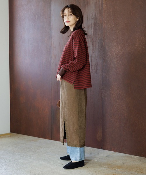 studio CLIP（スタディオクリップ）の「【WEB限定】スエードライクスカート（スカート・レディース・ライトベージュ/ブラウン・FREE）」の11枚目の写真