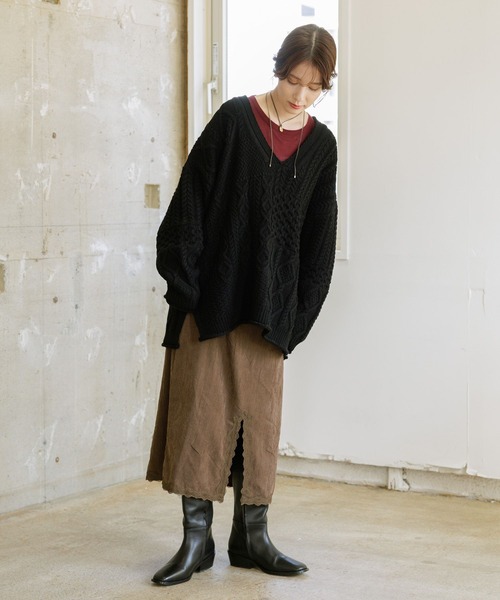 studio CLIP（スタディオクリップ）の「【WEB限定】スエードライクスカート（スカート・レディース・ライトベージュ/ブラウン・FREE）」の15枚目の写真