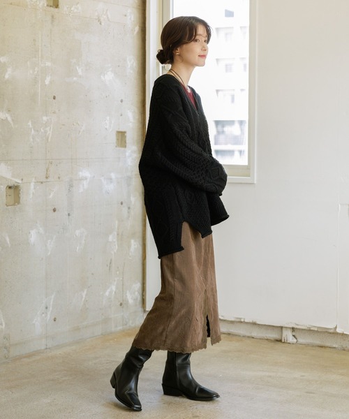 studio CLIP（スタディオクリップ）の「【WEB限定】スエードライクスカート（スカート・レディース・ライトベージュ/ブラウン・FREE）」の16枚目の写真