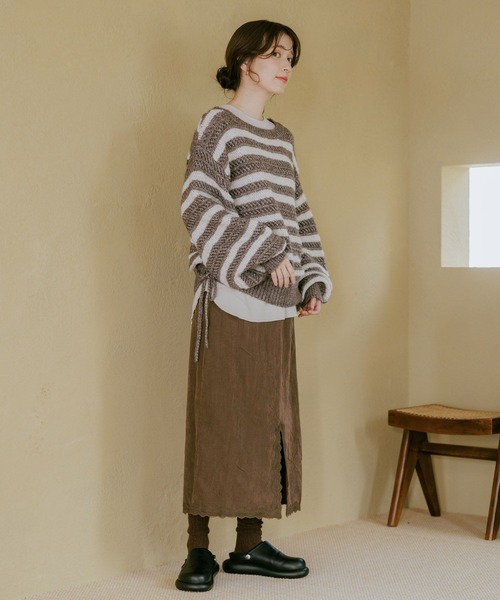 studio CLIP（スタディオクリップ）の「【WEB限定】スエードライクスカート（スカート・レディース・ライトベージュ/ブラウン・FREE）」の18枚目の写真