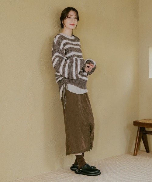 studio CLIP（スタディオクリップ）の「【WEB限定】スエードライクスカート（スカート・レディース・ライトベージュ/ブラウン・FREE）」の19枚目の写真
