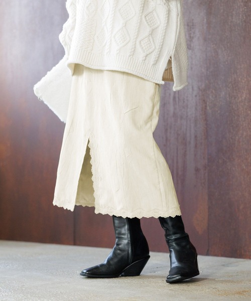 studio CLIP（スタディオクリップ）の「【WEB限定】スエードライクスカート（スカート・レディース・ライトベージュ/ブラウン・FREE）」の21枚目の写真