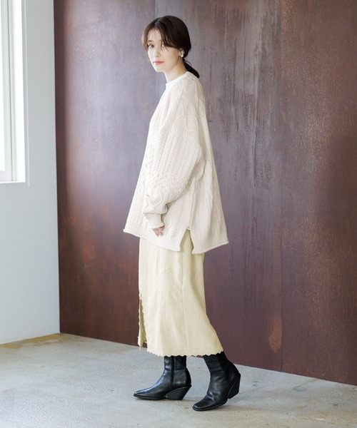 studio CLIP（スタディオクリップ）の「【WEB限定】スエードライクスカート（スカート・レディース・ライトベージュ/ブラウン・FREE）」の22枚目の写真