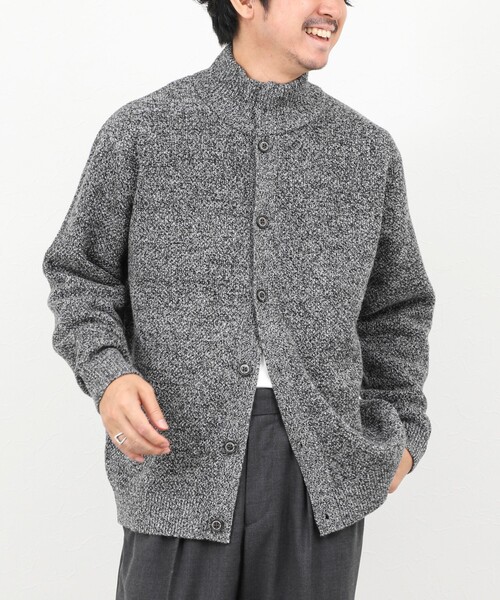 NOLLEY’S(ノーリーズ)の「スタンドカーディガン 25AW(カーディガン/ボレロ・メンズ・グレー系その他/ブルー/ネイビー/パープル・S/M/L)」の2枚目の写真