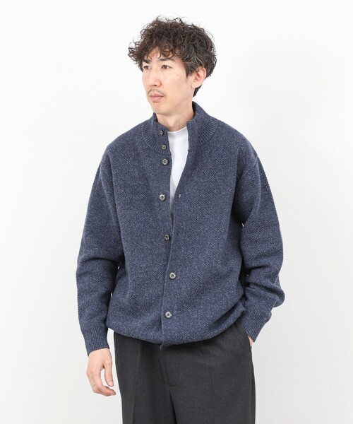 NOLLEY’S(ノーリーズ)の「スタンドカーディガン 25AW(カーディガン/ボレロ・メンズ・グレー系その他/ブルー/ネイビー/パープル・S/M/L)」の5枚目の写真
